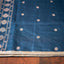 Neel Viraasat Pure Linen Jamdani – Teal Blue Handwoven Elegance