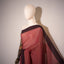 Muted Blush Pink with Deep Maroon Border Pure Cotton Bengal Handloom Saree