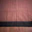 Muted Blush Pink with Deep Maroon Border Pure Cotton Bengal Handloom Saree