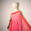 Pink & Bright Red Border Pure Cotton Bengal Handloom Saree