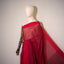 Dark Red & Bright Red Border Pure Cotton Bengal Handloom Saree