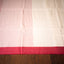 Ivory & Red Border Pure Cotton Bengal Handloom Saree