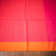 Fuchsia Pink & Saffron Orange Border Pure Cotton Bengal Handloom Saree