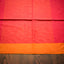Hot Pink and Saffron Orange Border Pure Cotton Bengal Handloom Saree