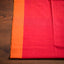 Hot Pink and Saffron Orange Border Pure Cotton Bengal Handloom Saree