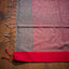 Grey Body, Red Border Pure Cotton Bengal Handloom Saree