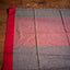 Grey Body, Red Border Pure Cotton Bengal Handloom Saree