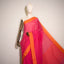 Fuchsia Pink & Saffron Orange Border Pure Cotton Bengal Handloom Saree