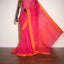 Fuchsia Pink & Saffron Orange Border Pure Cotton Bengal Handloom Saree