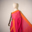 Fuchsia Pink & Saffron Orange Border Pure Cotton Bengal Handloom Saree