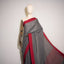 Grey Body, Red Border Pure Cotton Bengal Handloom Saree