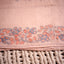 Kantha Vriksha Linen Saree – Dusty Blush Rose with Peach & Slate Blue Kantha Embroidery