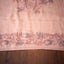 Kantha Vriksha Linen Saree – Dusty Blush Rose with Peach & Slate Blue Kantha Embroidery