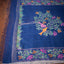 Kantha Vriksha Linen Saree – Deep Indigo Blue with multicolour Hand Kantha Embroidery