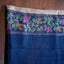 Kantha Vriksha Linen Saree – Deep Indigo Blue with multicolour Hand Kantha Embroidery