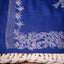 Kantha Vriksha Linen Saree – Royal Indigo Blue with Antique Ivory Kantha Embroidery