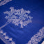 Kantha Vriksha Linen Saree – Royal Indigo Blue with Antique Ivory Kantha Embroidery