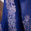 Kantha Vriksha Linen Saree – Royal Indigo Blue with Antique Ivory Kantha Embroidery