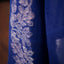 Kantha Vriksha Linen Saree – Royal Indigo Blue with Antique Ivory Kantha Embroidery