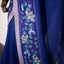 Kantha Vriksha Linen Saree – Classic Royal Blue with Multicolour Kantha Embroidery