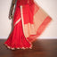 Vermilion Red - Svarna Rekha Handwoven Cotton Saree
