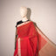 Vermilion Red - Svarna Rekha Handwoven Cotton Saree