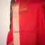 Vermilion Red - Svarna Rekha Handwoven Cotton Saree