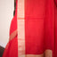 Vermilion Red - Svarna Rekha Handwoven Cotton Saree