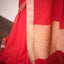 Vermilion Red - Svarna Rekha Handwoven Cotton Saree