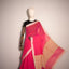 Svarna Rekha Handwoven Cotton Saree – Fuchsia Pink