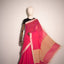 Svarna Rekha Handwoven Cotton Saree – Fuchsia Pink