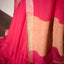 Svarna Rekha Handwoven Cotton Saree – Fuchsia Pink
