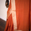 Burnt Terracotta - Svarna Rekha Handwoven Cotton Saree