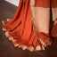 Burnt Terracotta - Svarna Rekha Handwoven Cotton Saree