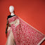 Katha Chitra Tussar Silk Saree – Natural Beige with Crimson Floral Jaal