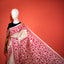 Katha Chitra Tussar Silk Saree – Natural Beige with Crimson Floral Jaal