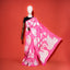KathaChitra Tussar Silk Saree – Blush Pink with Swan & Lotus Motif
