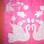 KathaChitra Tussar Silk Saree – Blush Pink with Swan & Lotus Motif