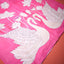 KathaChitra Tussar Silk Saree – Blush Pink with Swan & Lotus Motif