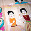 Katha Chitra Tussar Silk Saree – Natural Beige with Folk Figures Motif