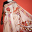 Katha Chitra Tussar Silk Saree – Natural Beige with Tribal Couple Motif