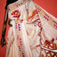 Katha Chitra Tussar Silk Saree – Natural Beige with Tribal Couple Motif