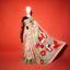 Katha Chitra Tussar Silk Saree – Natural Beige with Woman & Floral Motif