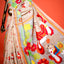 Katha Chitra Tussar Silk Saree – Natural Beige with Woman & Floral Motif