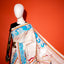 Katha Chitra Tussar Silk Saree – Natural Beige with Ocean Motif
