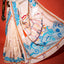 Katha Chitra Tussar Silk Saree – Natural Beige with Ocean Motif