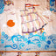 Katha Chitra Tussar Silk Saree – Natural Beige with Ocean Motif
