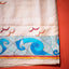 Katha Chitra Tussar Silk Saree – Natural Beige with Ocean Motif