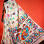 Katha Chitra Tussar Silk Saree – Natural Beige with Durga Motif