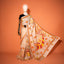 KathaChitra Tussar Silk Saree – Natural Beige with Peacock Motif